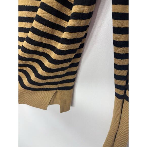 EILEEN FISHER Women’s Tencel/Silk Tan/Black Striped Pullover TopSweater Sz M - Picture 13 of 16